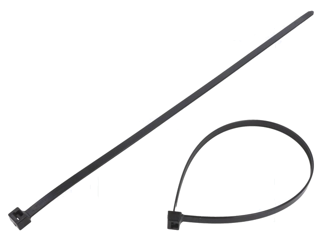 Kabelbinder; L: 365mm; W: 7,6mm; polyamide; 670N; zwart; Ømax: 100mm Kabelbinder; L: 365mm; W: 7,6mm; polyamide; 670N; zwart; Ømax: 100mm